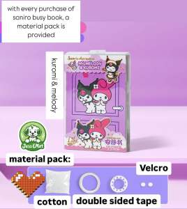 SG Seller Cartoon DIY Book Busy Book Quite Book Sanrio Kuromi Melody Cinnomorall Pochacco Book Kids Goodie Bag Gift Christmas Gift