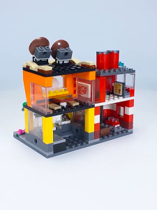 City Street Building Block🍟🍗【小颗粒积木】街景建筑拼装玩具 城市房子模型 儿童益智力动手力 Blok Binaan Bangunan Jalanan