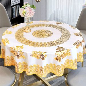 Waterproof Greaseproof Dustproof PVC Tablecloth Round