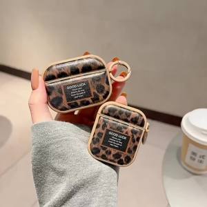 ลายเสือดาวโชคดีสำหรับ airpods pro2/3/4 เคสหูฟัง