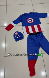 Superhero Costume Kid Cartoon Costume Set/Baju Cartoon Set Kanak-Kanak/Spiderman/Ultraman/PowerRanger/CaptainAmerica/Superman