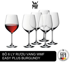 Bộ 6 Ly Rượu Vang WMF EASY PLUS BURGUNDY Thuỷ Tinh Pha Lê Cao Cấp Dung Tích 700ml x 6 Ly - 0910299990