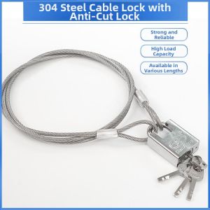 TEKANAI | Waterproof Anti-Rust Stainless Steel Security Chain Lock