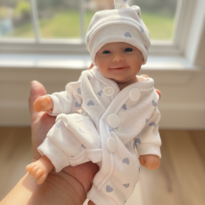 Búp Bê Reborn Mini 8 Inch Chất Liệu Silicon Mềm Mại Bé Gái & Bé Trai Da Được Vẽ Tay Có Thể Giặt Được Dành Cho Độ Tuổi 14+
