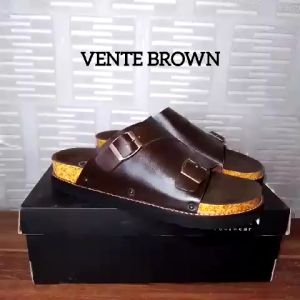 VENTE BROWN (KULIT ASLI) |ManNeedMe x RAN| Sandal Pria Casual Sendal Slip On Kulit