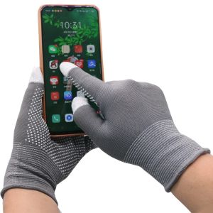 Dot Glue Gloves Leak Finger Half Finger Non-slip Fishing Courier Riding Nylon Touch Screen Comfortable Gloves