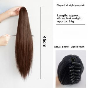 Womens Short Hair Wig Braids Natural Looking Simulation Hair Increased Hair Volume High Ponytail Easy to Wear Simple Design