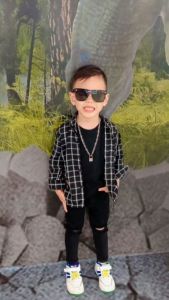ALIAKIDS Baju Kemeja Flanel Anak Laki-Laki Import Lengan Panjang Motif Kotak-Kotak Umur 3-13 Tahun