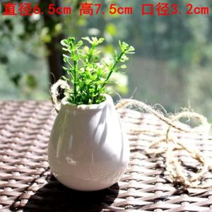 Hanging Ceramic White Egg-shaped Cute Small Flower Vase Succulent Planter Hydroponics Hanging Flower Pot Creative New Model