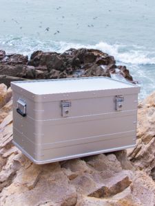 Large Outdoor Camping Aluminum Alloy Storage Box Lockable Vehicle Mounted Waterproof Moisture Proof Metal Storage Box