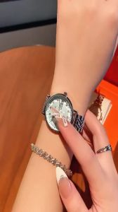 JIAERTE Famous Watch: Ladies Watch Female Student Waterproof Luminous Trend Womens Watch Double Calendar Waterproof Gift Diamond Quartz Watch Live Popular Watch