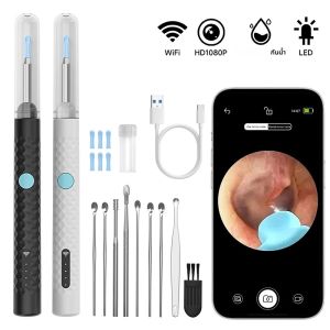 Visual Wireless Otoscope Ultra บาง 4.2 มม.HD 1080P ขอบเขตหู WiFi Endoscope สําหรับ iOS/Android พร้อมหูขี้ผึ้งทําความสะอาดเครื่องมือ