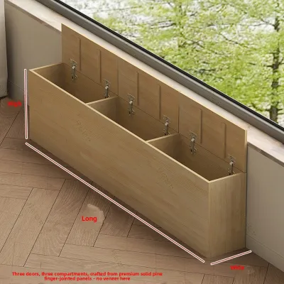 Solid Wood Bedside Table Window Seat Cabinet Low Cabinet Balcony Cabinet Tatami Cabinet Gap Cabinet Storage Cabinet