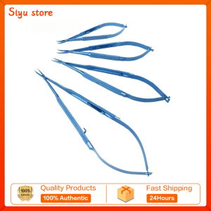 Titanium Round Handle Castroviejo Needle Holders with Lock Straight/Curved Needle Holding Forceps Microsurgical Instruments Health equipment 1pcs