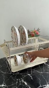 NexXIO Rak Piring Minimalis / Rak Piring 2 Tingkat Stainless Steel Multifungsi 2 Susun