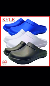 Duralite Kyle Mens Lightweight and waterproof  non-slip round toe duty Shoes (Black Blue and White)