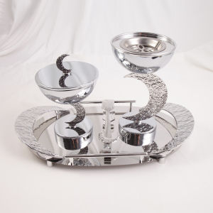 Luxury Four-Piece Bakhoor Burner Set with New Moon Rock Design Ideal for Family Gatherings Holiday Gifts And Living Room Decor
