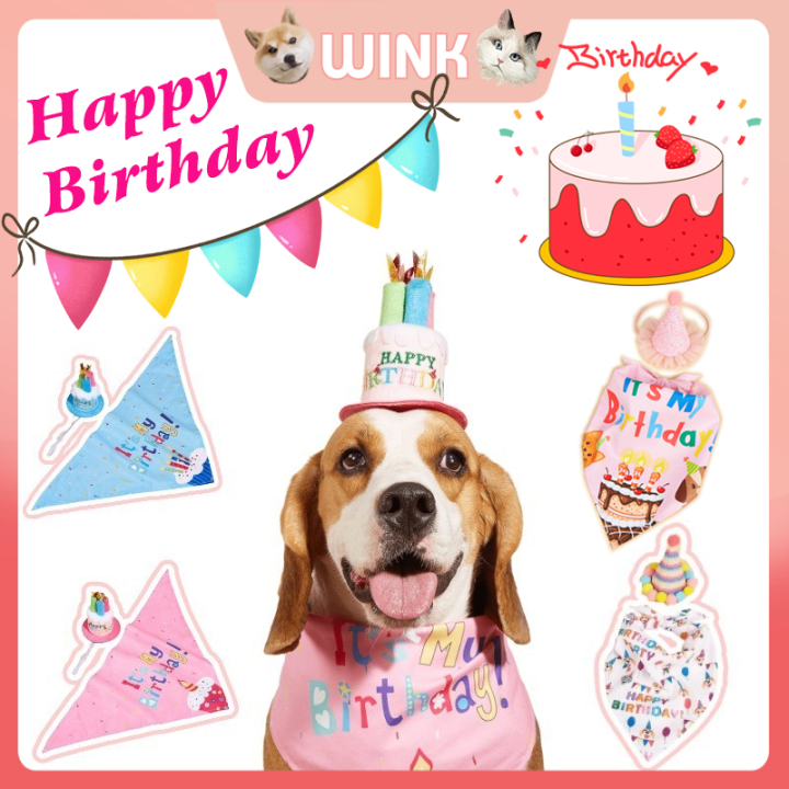 Large Pet Dog Birthday Hat Bib Party Suit Dog Accessories Party