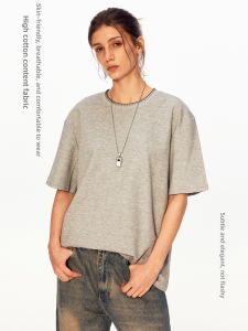 MADWITCH | Curved Texture Hand-stitched Vintage Casual T-shirt