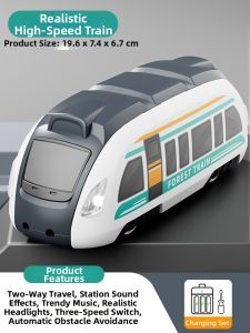 Bidirectional Electric Sensing Toy Cartoon Returnable Train