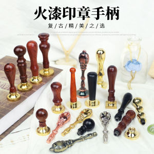 Retro Wax Seal Handle Metal Gold Silver Fire Paint Handle Bronze Rose Gold Multi-Color Seal Handle