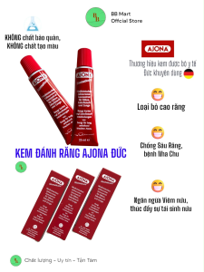 Kem đánh răng Ajona Đức Làm sạch cao răng Ngừa viêm nướu Hôi miệng cho mọi lứa tuổi