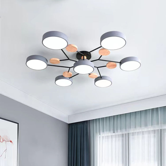 3 Colors Nordic light Chandelier Ceiling Light Bedroom Center Light Led ...