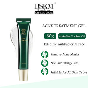 BSKM Tea Tree Acne Treatment Gel Anti Acne Removal Cream Whitening Repair Pimple Treatment Shrink Pores Gel