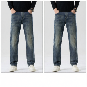 izzue | Quần Jeans Rửa Mờ Retro Americana
