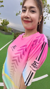SC Sports เสื้อกีฬา เสื้อพิมพ์ลาย Run01-ไล่สีพาทเทล งานจริงสวย สีสด หนา145g นุ่มลื่นใส่สบาย