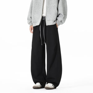 กางเกงขายาวทรงหลวมสบาย ๆ สำหรับผู้ชาย ทรงตรง กางเกงขายาวทรงขากว้าง ทรงหลวม ไซส์ใหญ่ ทรงเข้ารูป สีพื้น