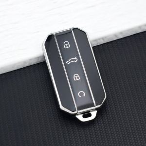 4 Buttons TPU Car Key Case Cover Fob Shell for Chery Jaecoo J7 J5 2025 2026 Remote Key Protector Key Chain Set Car Accessories