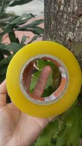 Băng keo băng dính bọc hàng - Bản 5cm - Nặng 370g - Vàng chanh - Dày 2.2 cm - #vattuducduyen