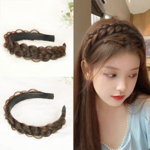 2022 New Wig Headband Handmade Fishbone Braid Head Band Twist Braid Headband Wigs Headwear Fashion Girl Hairband