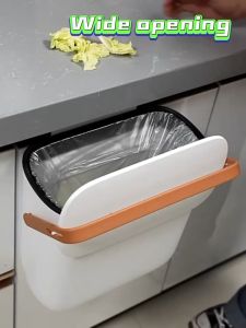 Wall Mounted Hanging Trash Bin for Kitchen Trash Can for Cabinet Door with Sliding Lid (ECOCO by renemos)