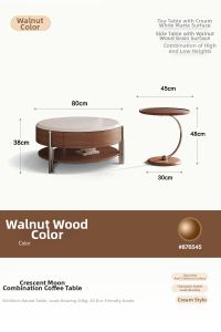 QUANMU | Luxury Modern Minimalist High-end French Style Round Coffee Table
