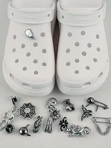 Metal jibbitz cross ins Dark Style Decorative Buckle DIY metal Shoes Accessories