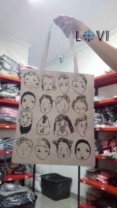 [BISA COD] LOVI ID Tas Tote Bag KPop People Face Expression
