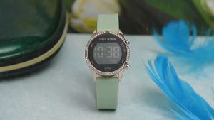 Jam Tangan Wanita Jonas Jasmin 2249 Digital Permata Original Rubber Anti Air