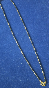 Indian Thali Chain Single Layer Black Beads (No Thali) - Basic Daily Wear Chain