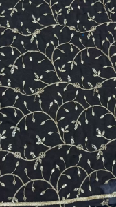 [PRE-ORDER] Ready Made Pure Natural Crep With Embroidery Sequence Work Suit (10-15days delivery)