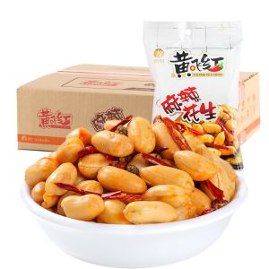 Huang Fei Hong Spicy Peanuts Whole Box Snack Leisure Time Alcohol Accompaniment Roasted Peanuts Nutritional Treats 210g*16bags