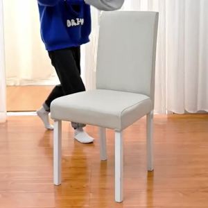 Velvet Fabric Chair Covers Soft Elastic Chair Slipcovers Plain Removable Chair Seat Covers Office Hotel Restaurant Dining Room