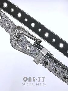 Ikat Pinggang Wanita Belt Wanita Kelip-Kelip Kristal Lubang-Lubang Keren Model Kekinian Korean