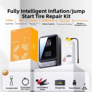 NEWO | Portable Wireless Electric Car Inflator with Tire Pressure Gauge