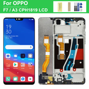 6.23 For OPPO F7 LCD CPH1819 Display Touch Screen Digitizer Assembly Replacement For OPPO A3 PADM00 LCD With Frame