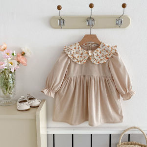 Spring Baby Clothes 2-7Yrs Girl Party Dress Long Sleeved Flower Autumn Kids Princess Dresses Girls Clothes Sister Dress