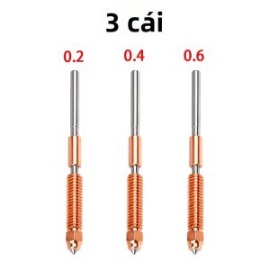 Bộ Đầu Phun Unicorn 04mm Dành Cho Creality K2 Plus/Hi Combo Với 5 Chiếc Tất Silicon Tương Thích Với Các Bộ Phận Máy In 3D