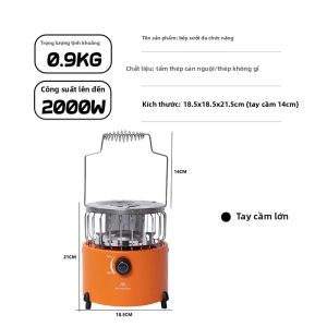 Mountainhiker | Bếp Ngoài Trời Di Động 2 Trong 1 Mountainhiker Có Chức Năng Sưởi Ấm Lò Nấu Bằng Thép Không Gỉ Dành Cho Cắm Trại Thiết Bị Đốt Sinh Tồn Có Thiết Bị Đánh Lửa
