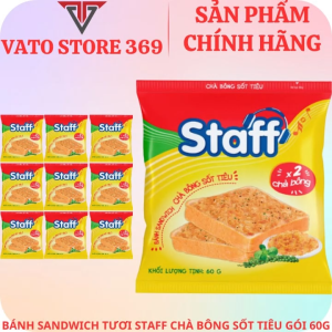 Bánh sandwich chà bông sốt tiệu STAFF gói 60g